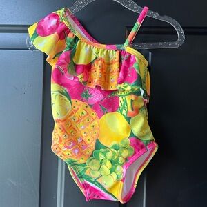 Janie and Jack Colorful Fruit Print Swimsuit